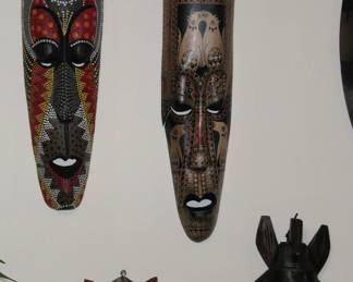 Hand Carved Tribal Masks from Ghana