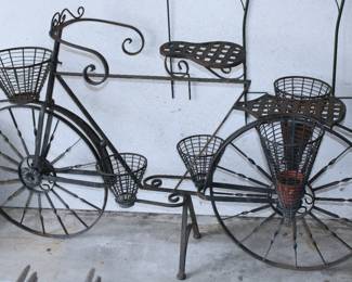 Wrought Iron Bicycle Planter