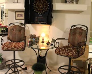 Wrought Iron Swivel Bar Stools