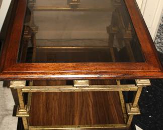 Solid Wood/Brass End Table (2)