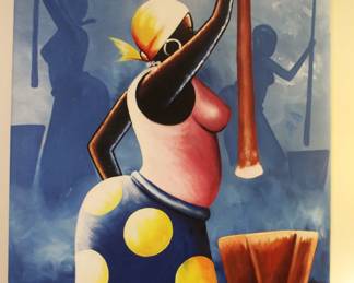 Art Print "The Songstress" by Maurice Evans  The Artwork is Heavily Influenced by Music and is part of his "The Colour of Jazz" Series