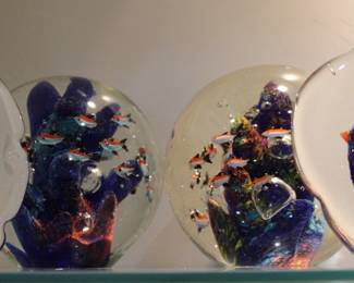 Murano-Style Art Glass Aquarium Paperweight's