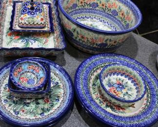 Polish Pottery Dinner Set