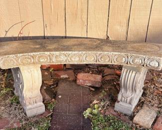 Cast Concrete Pedestal Park Bench