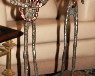 Cast Iron Musician Sculptures (Collectible)