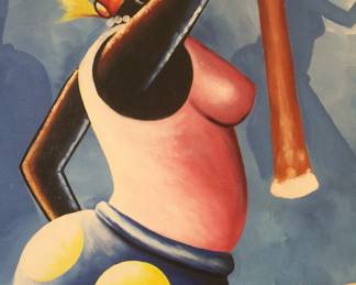 Art Print "The Songstress" by Maurice Evans  The Artwork is Heavily Influenced by Music and is part of his "The Colour of Jazz" Series