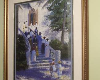 Leo Carty's, "The Church Front Steps" Large Print