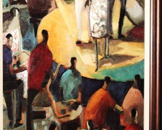 Framed Art Print "Blue Jazz" by Didier Lourenco