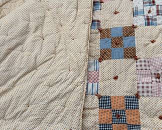 Vintage quilt, pic 5 of 6.  Measures approximately 64 x 76