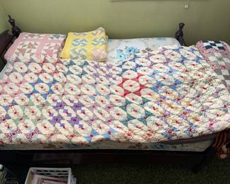 Vintage quilt, pic 2 of 4.  Measures approximately 68 x78