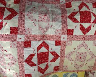 Vintage “Reds and Pinks” quilt. 
Pic 2 of 5