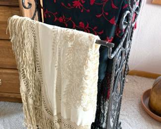 Flamenco scarves, display rack