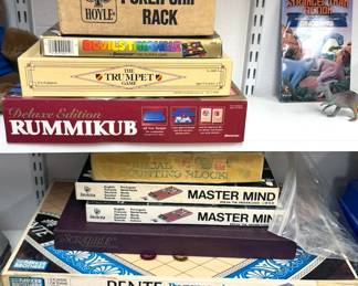 Board Games: Trivial Pursuit, Pictionary, Rummikub, Mastermind
