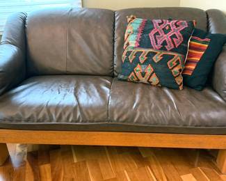 Leather couch + loveseat
