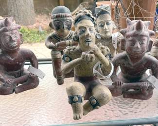 Pre-Colombian repro ceramics figures, possibly from Nayarit, Mexico