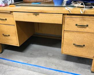 E. Szafin + Sons vintage wood desk