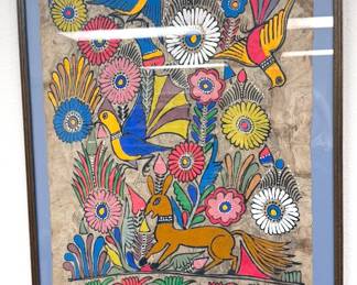 Mexican amate bark painting