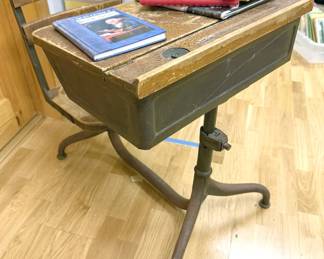 Antique school desk + chair