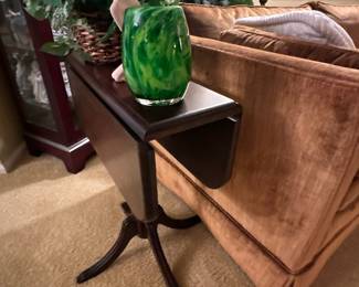 Side table with drop down sides