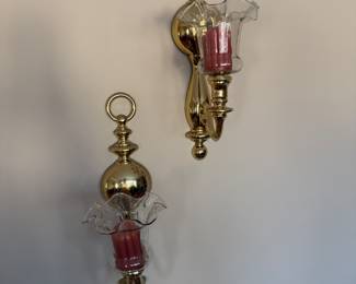 Brass sconces