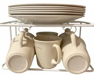 Corelle Livingware Winter Frost White Dinnerware Set fourth image