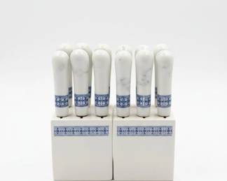 Set of Porcelain Handle Butter Knives with Blue Willow Pattern Arnart Japan fourth image