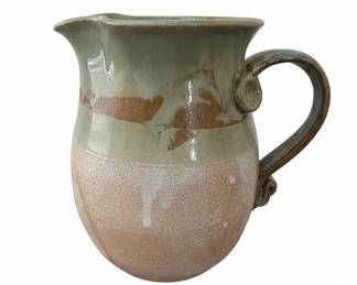 Stoneware Pitcher with Drip Glaze fourth image