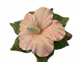 Vintage Fitz and Floyd Hibiscus Ceramic Figurine third image