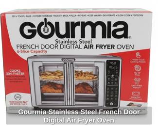 Gourmia Stainless Steel French Door Digital Air Fryer Oven second image