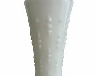 Anchor Hocking Teardrop and Pearl Milk Glass Vase second image