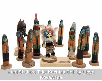 Hopi Shalako Taka Kachina Doll by Lloyd Koyawena sixth image