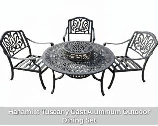 Hanamint Tuscany Cast Aluminum Outdoor Dining Set sixth image