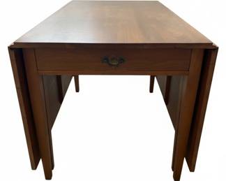 Vintage Drop Leaf Dining Table with Single Drawer by Pennsylvania House third image