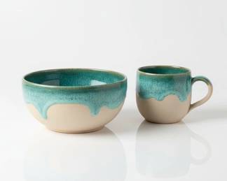 Handmade Ceramic Tea Cup and Saucer Set second image