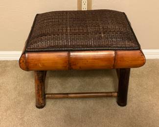Bamboo/Wicker ottoman/stool