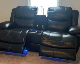 Pre-sale item: Power Reclining Sofa and Loveseat Set with LED Lighting