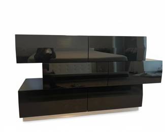 Pre-sale item: JM Furniture Milan Modern Black High Gloss Bedroom Set