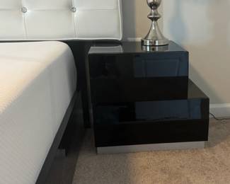 JM Furniture Milan Modern Black High Gloss Bedroom Set