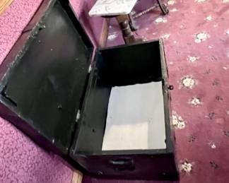 Solid wood chest with lock and key...