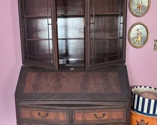 Curio cabinet, desk and drawers combo - smaller and versatile.