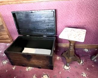 Smaller plant stand or side table with granite removable top