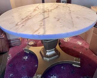A second marble top coffee or side table...