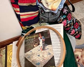 This assortment of knitting and quilting, etc., will be sold as a bundle. 