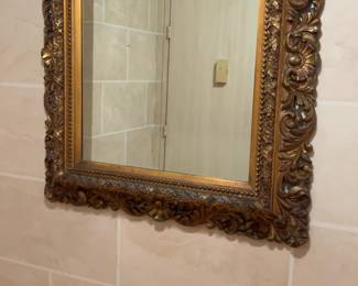 Large Antique Gold Gilt Ornate Framed Mirror
