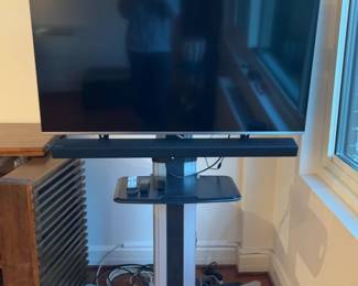 Loctek Mobile TV Cart Rolling Stand with Shelf