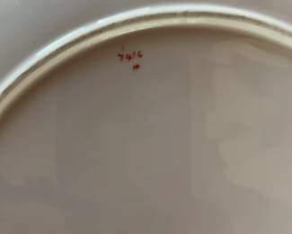 Antique J.E. Caldwell Plate with Floral Swirl Design Set of 3