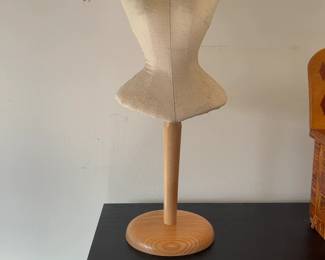 Miniature Linen Dress Form Mannequin Stand