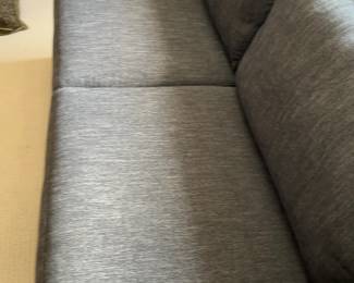 Modern Charcoal Grey Two-Seat Loveseat Sofa 70 x 38 x 27