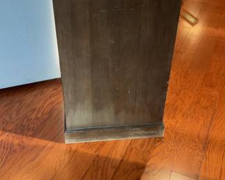 Dark Wood Pedestal Display Stand 20 x 14 x 34