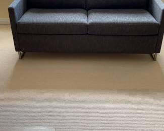 Modern Charcoal Grey Two-Seat Loveseat Sofa 70 x 38 x 27